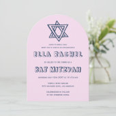 Invitation LETTRES DE DÉTAILS Bat mitzvah personnalisé de l'a (Debout devant)