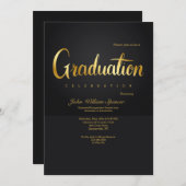 Invitation Lettres de diplôme d'or (Devant / Derrière)