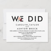 Invitation Lettres de fleurs | Maroon Nous N'Avons Fait Récep (Devant)