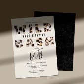 Invitation Lettres de fourrure Leopard Wild Bash 40e fête d'a