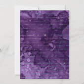 Invitation Lettres d'écriture manuscrite de sirène violette a (Dos)