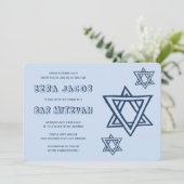 Invitation LETTRES D'ÉTOILE STAR DE DAVID Custom BAR Mitzvah (Debout devant)