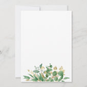 Invitation Lettres d'or Eucalyptus rustique cadre Baby shower (Dos)