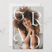 Invitation Lettres empilées graduées Typographie Graduation (Devant)