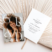 Invitation Lettres empilées graduées Typographie Graduation