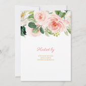 Invitation Lettres en feuille d'or c'est un baby shower flora (Dos)