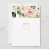 Invitation Lettres en feuille d'or c'est un baby shower flora (Dos)