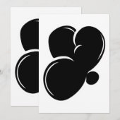 Invitation Lettres graffiti lettre Y Essential (Devant / Derrière)