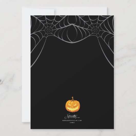 Invitation Lettres Iconiques Du Parti Halloween (Dos)