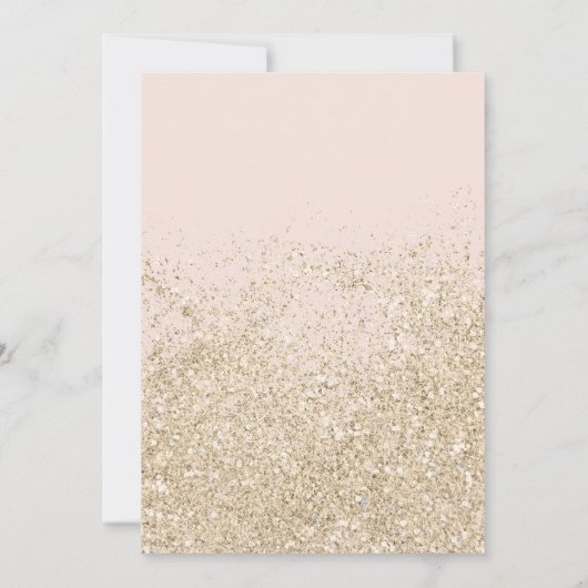 Invitation lettres parties scintillant or clair sweet sixteen (Dos)