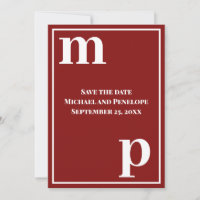 Lettres tendance Monogram Garnet Red Enregistrer l