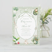 Invitation Lettuce Welcome Our Little Sprout Baby (Debout devant)