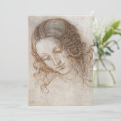 Invitation L'étude de Léonard de Vinci sur le chef de Leda (Debout devant)