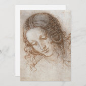 Invitation L'étude de Léonard de Vinci sur le chef de Leda (Devant / Derrière)