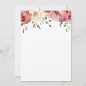 Invitation Leur calligraphie Mariage, Bourgogne, Rose Blush (Dos)