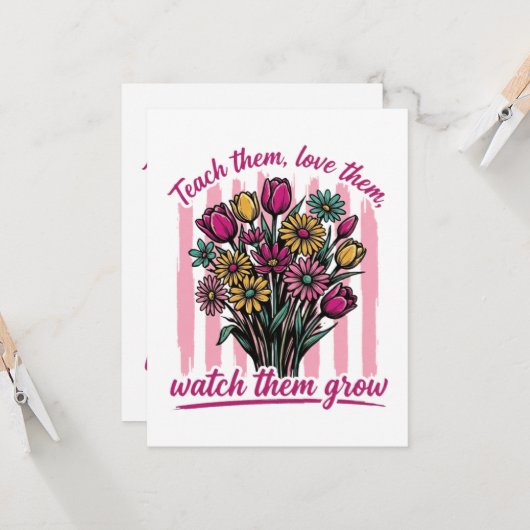 Invitation leur enseigner les aimer les regarder grandir (Devant/Arrière en situation)