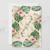 Invitation Levé Safari Animaux Floral Wild Un Anniversaire (Dos)