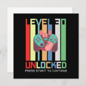 Invitation Level 30 Unlock 1990 30 th Birthday Gift (Devant / Derrière)