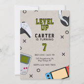 Invitation Level Up Gamer Birthday (Devant)