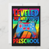 Invitation Leveled My Way Up To Preschool Video Gamer Retour (Devant)