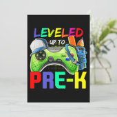 Invitation Leveled Up To PreK Gamer Back To School First Day  (Debout devant)