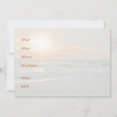 Invitation Lever de Soleil de Plage (avec deux ima (Dos)