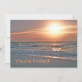 Invitation Lever de Soleil sur la Plage (avec deux (Devant)