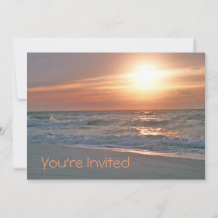 Invitation Lever de Soleil sur la Plage (avec deux