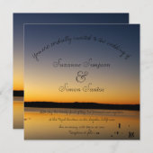 Invitation Lever de soleil sur le lac Mariage (Devant / Derrière)