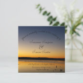 Invitation Lever de soleil sur le lac Mariage (Debout devant)