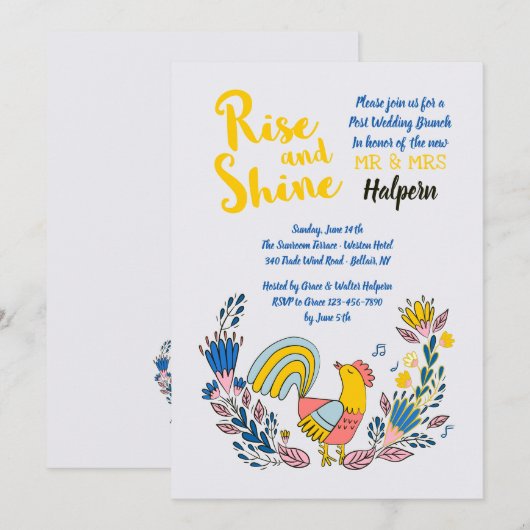 Invitation Lever et Briller (Devant / Derrière)