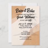 Invitation Lever Tropical & Relax 60e anniversaire fête (Devant)