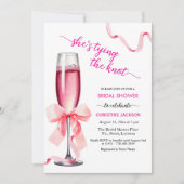 Invitation Levez le verre qu'elle noue la Fête des mariées (Devant)