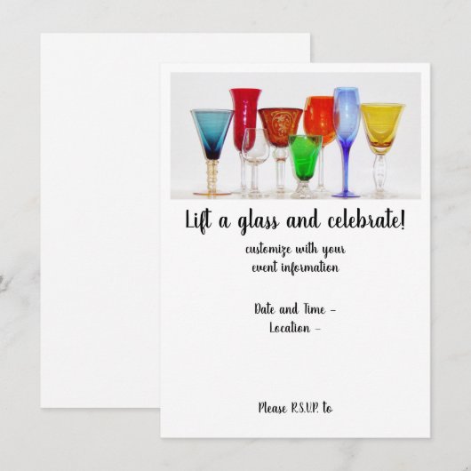 Invitation "Levez un verre" (Devant / Derrière)