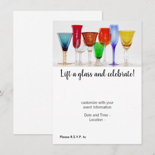 Invitation "Levez un verre" (Devant / Derrière)