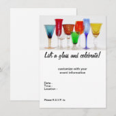 Invitation "Levez votre verre" (Devant / Derrière)
