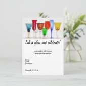 Invitation "Levez votre verre" (Debout devant)