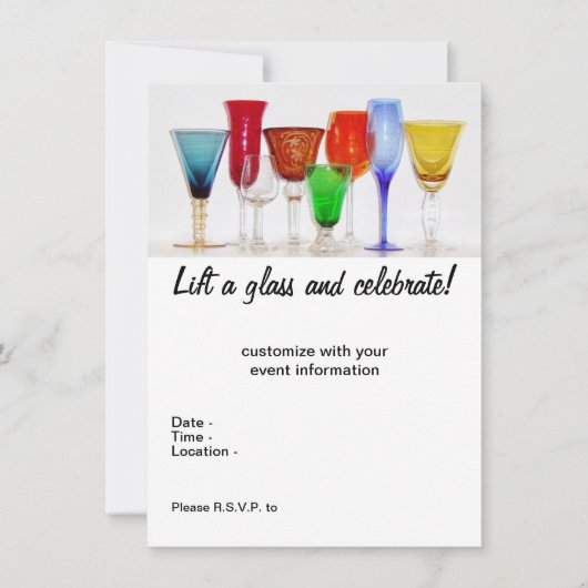 Invitation "Levez votre verre" (Devant)