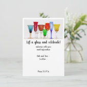 Invitation "Levez votre verre" (Debout devant)