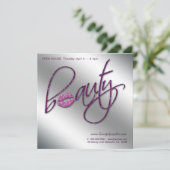 Invitation Lèvres de beauté de Chambre ouverte d'invitation (Debout devant)