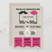 Invitation Lèvres et dîner chic de répétition de typographie (Devant / Derrière)