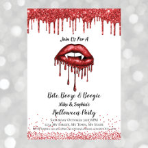 Lèvres paillettes rouges vampire soirée Halloween