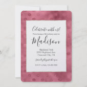 Invitation Lèvres rose Glitzy (Devant)