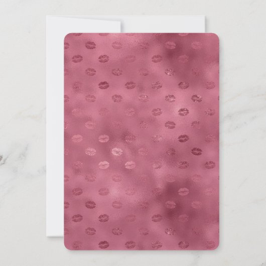 Invitation Lèvres rose Glitzy (Dos)