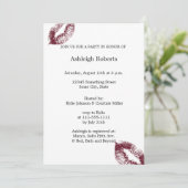 Invitation Lèvres rouges (Debout devant)