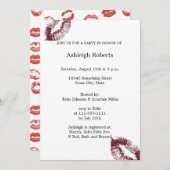 Invitation Lèvres rouges (Devant / Derrière)