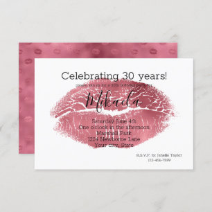 Invitation Lèvres rouges Glam
