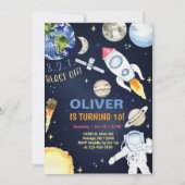 Invitation L'explosion de l'espace extérieur de l'invitation (Devant)