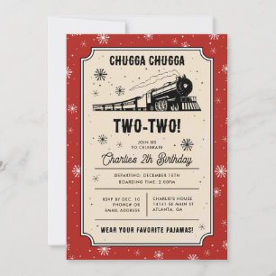 Invitation L'Express polaire Chugga Chugga Deux-Deux Annive