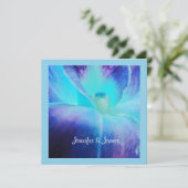 Invitation L'Faire-part de mariage de l'orchidée bleue (Debout devant)